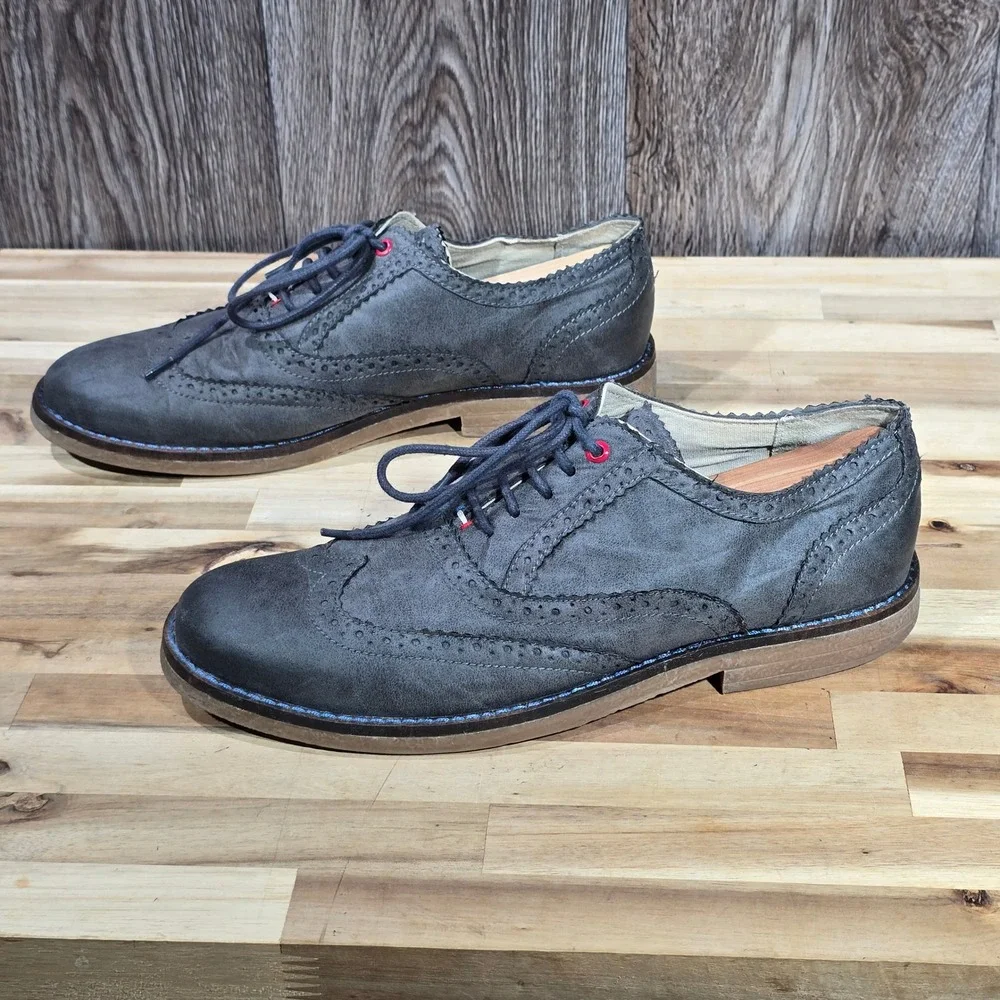 Tommy Hilfiger TMSTANFORD2 Wingtip‎ Oxford Shoes 9.5M Grey Textile